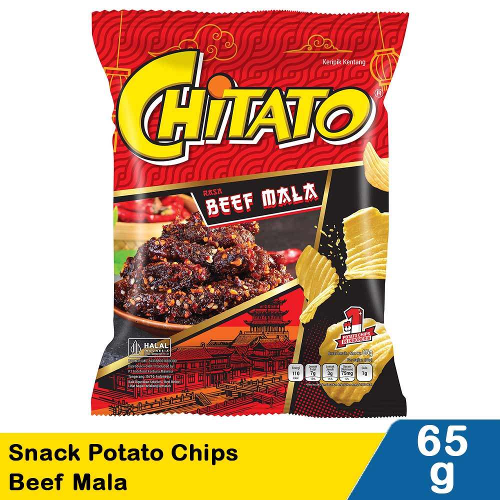 CHITATO SNACK POTATO CHIPS BEEF MALA 65g