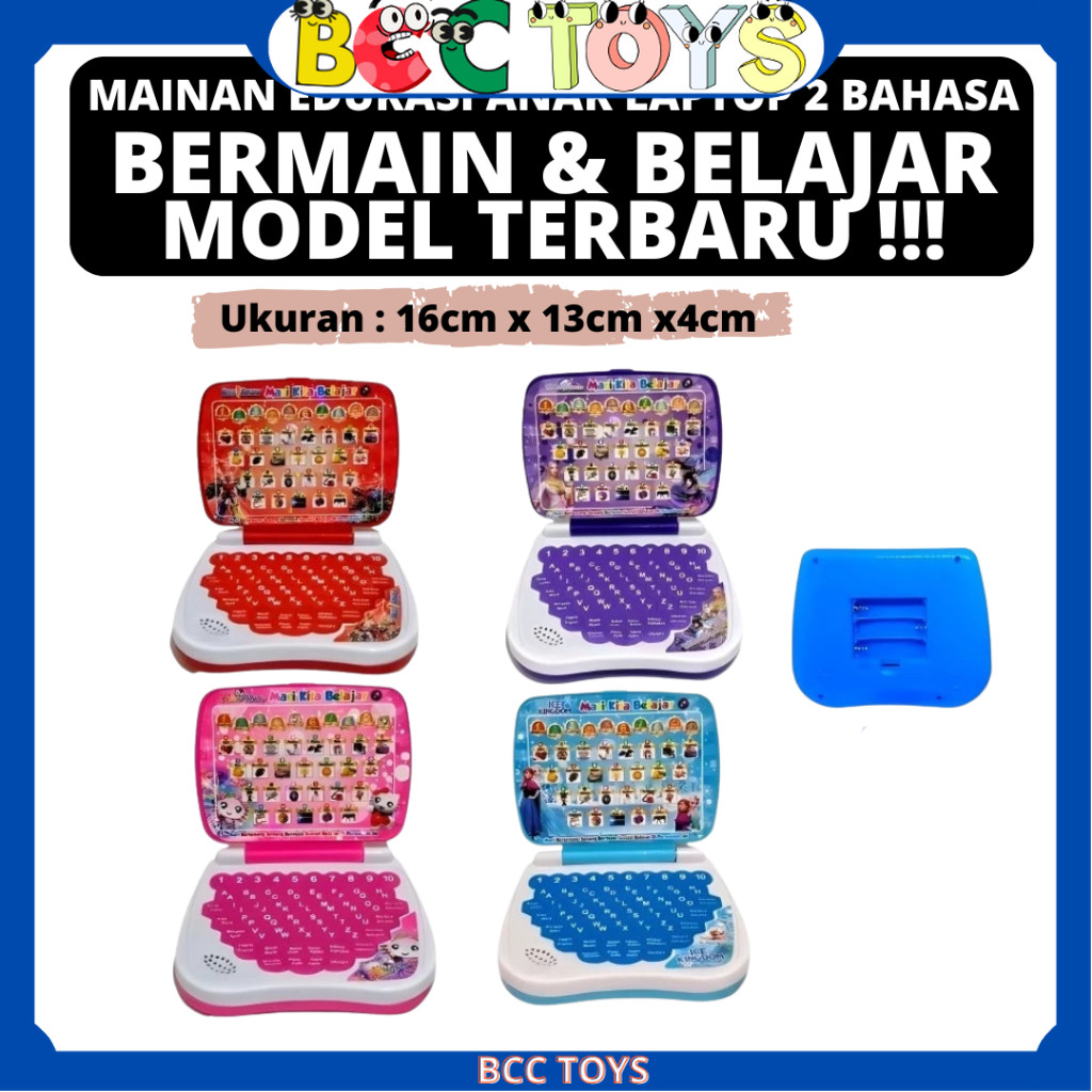 MAINAN ANAK EDUKATIF MAINAN EDUKASI LAPTOP 2 BAHASA UNTUK BELAJAR DAN BERMAIN BAHAN BERKUALITAS