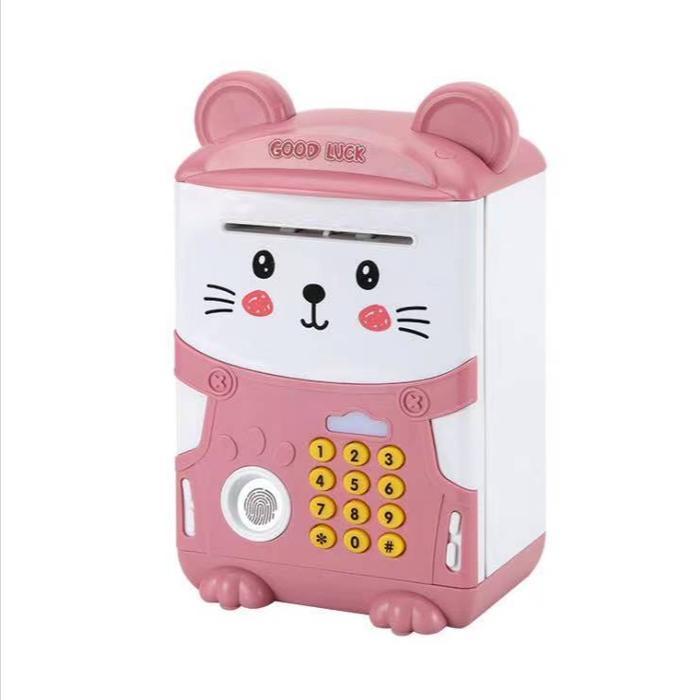 Promo MIISOO Celengan lucu Music Saving Box/Coin Bank/celengan karakter/ Celengan Uang Kertas - Pink