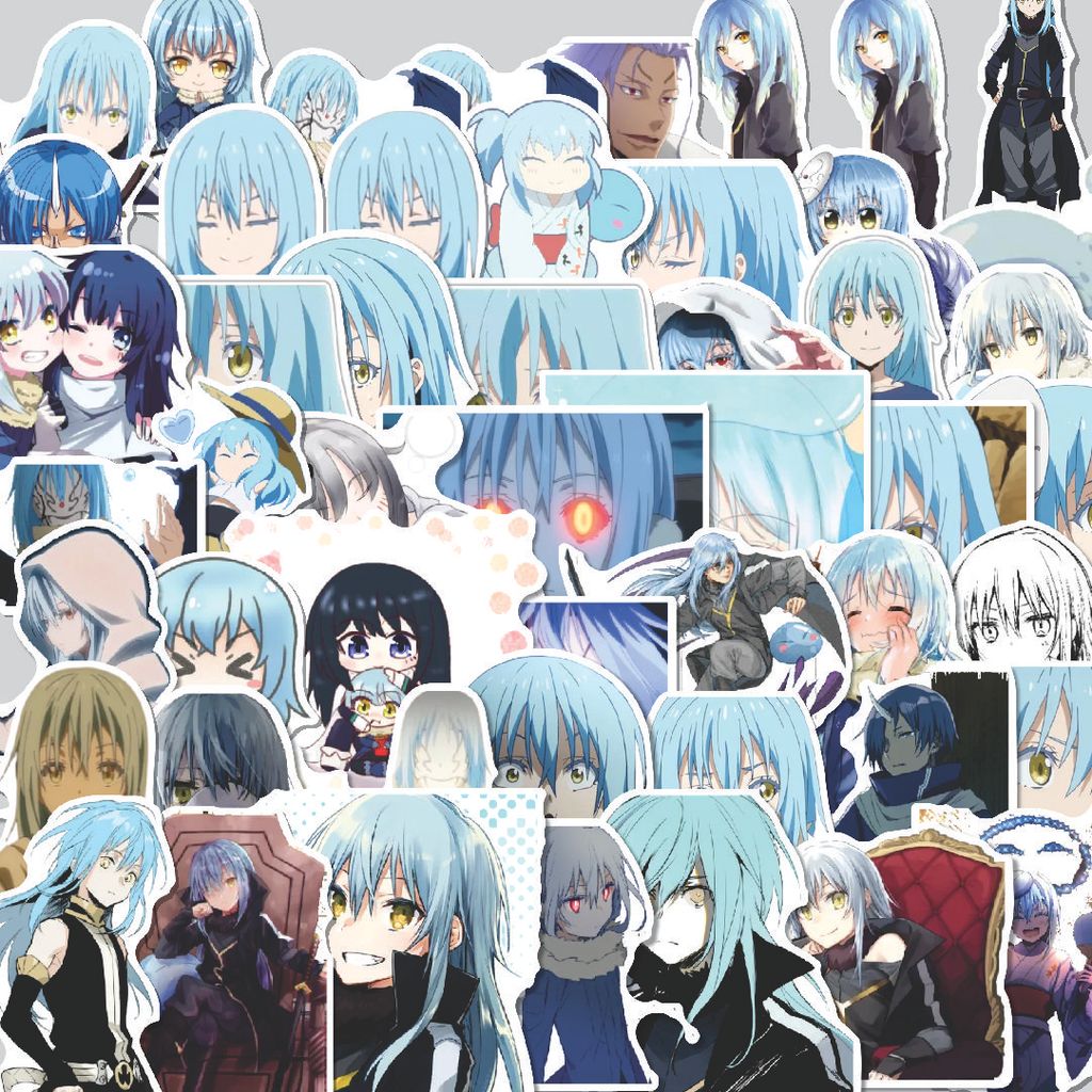 Stiker Cutting Pack Stiker Rimuru Tempest Isi 100Pcs Series Aesthetic Lucu Keren Untuk Koper Bahan V
