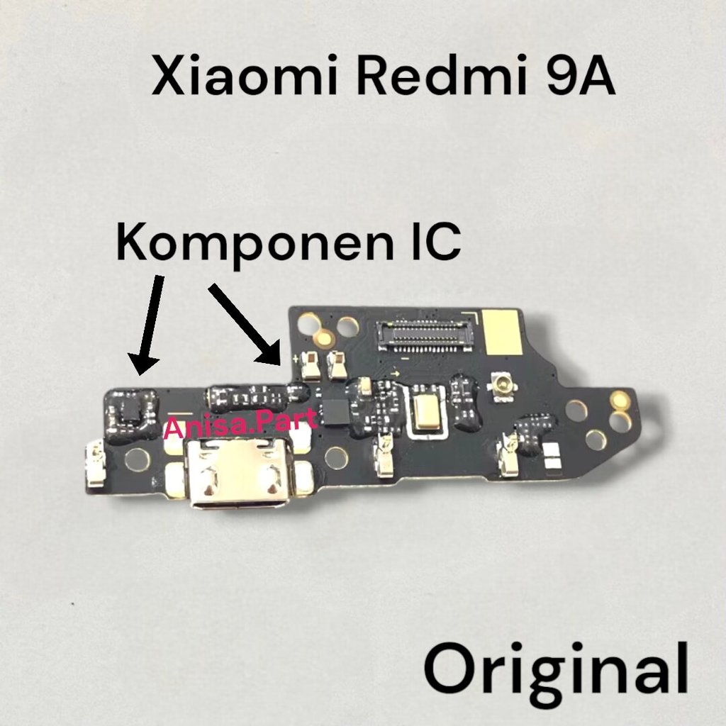 Papan Cas Konektor Cas Xioami Redmi 9A Original Full Komponen Ic Board Charger Papan Cas Konektor Ca
