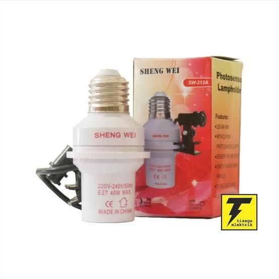 Fitting Sensor Lampu Otomatis Cahaya Gelap Menyala - SHENGWEI