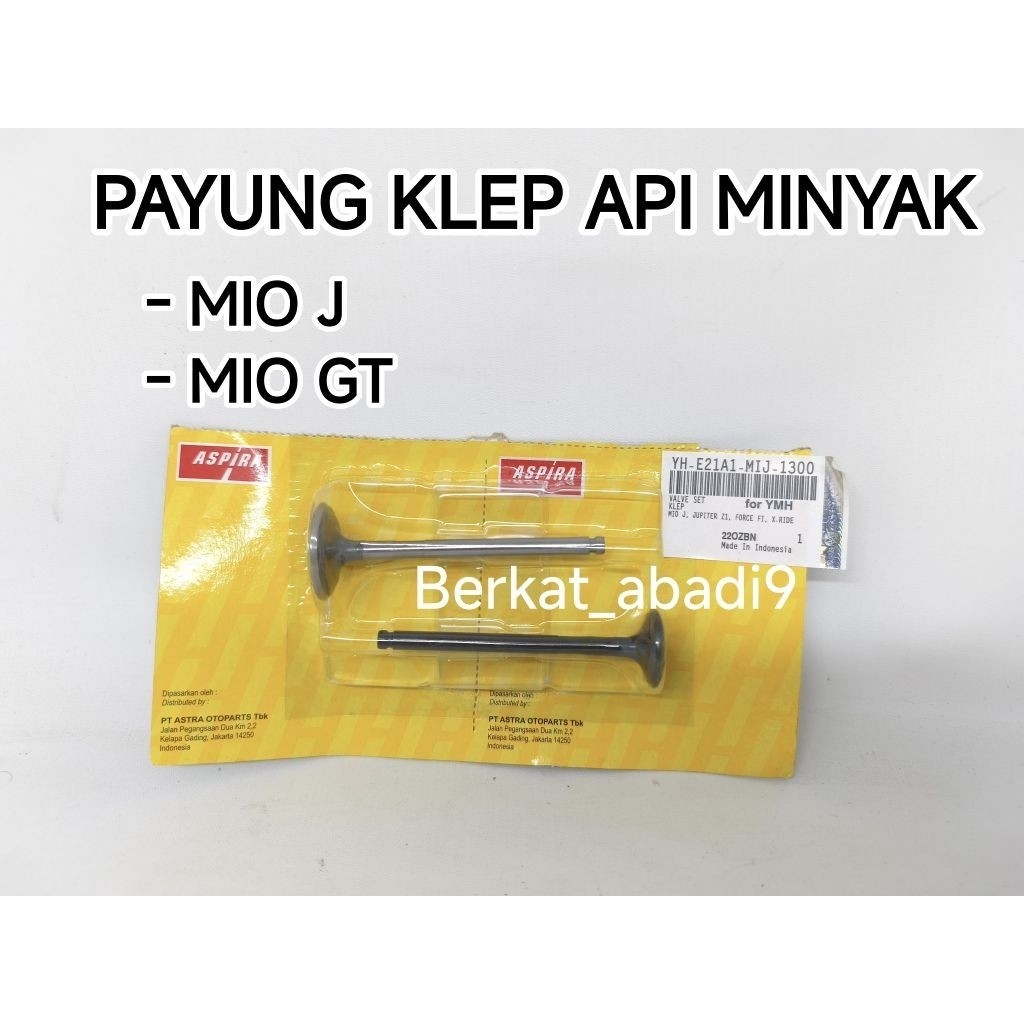 [ Aspira ] Payung Klep Api Minyak Mio J / Mio GT
