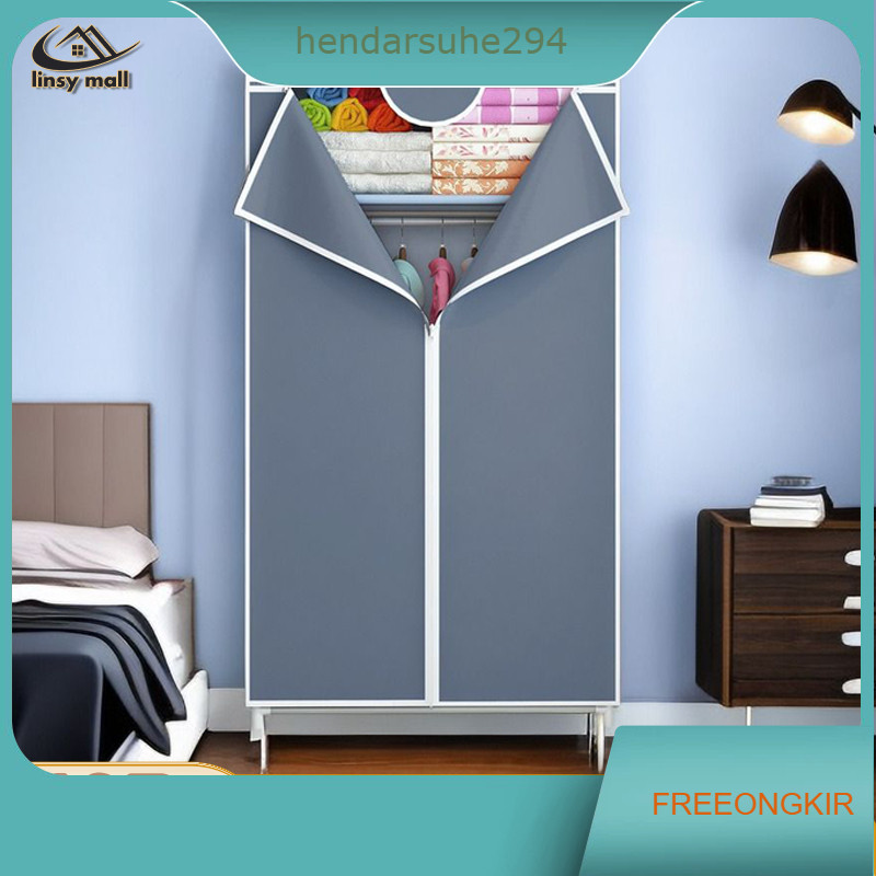 Lemari Pakaian Kain Lemari Portable /3 sekat lemari baju/Kain Portable lemari/lemari kain/Lemari Pak