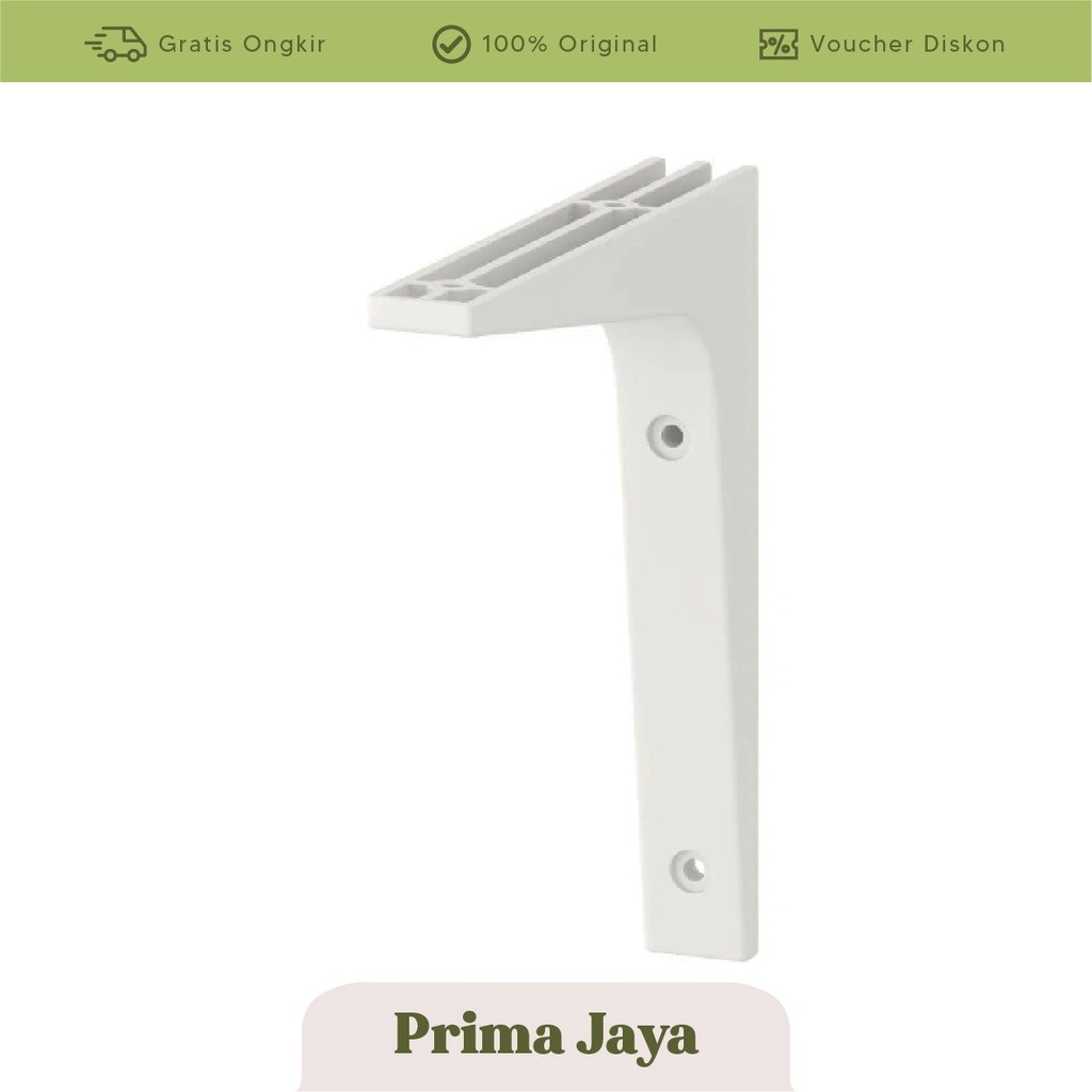 TERLARIS SWITZERLAND SIBBHULT SI2484 Braket, putih uk 18x18 cm Braket Dinding Siku, Bracket Rak Papa