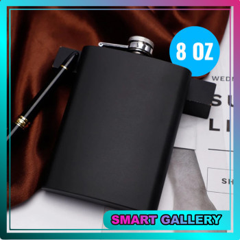 Botol Minum Hip Flask Wine Whiskey Stainless Steel 304 Plastic Cap 6oz - 8oz