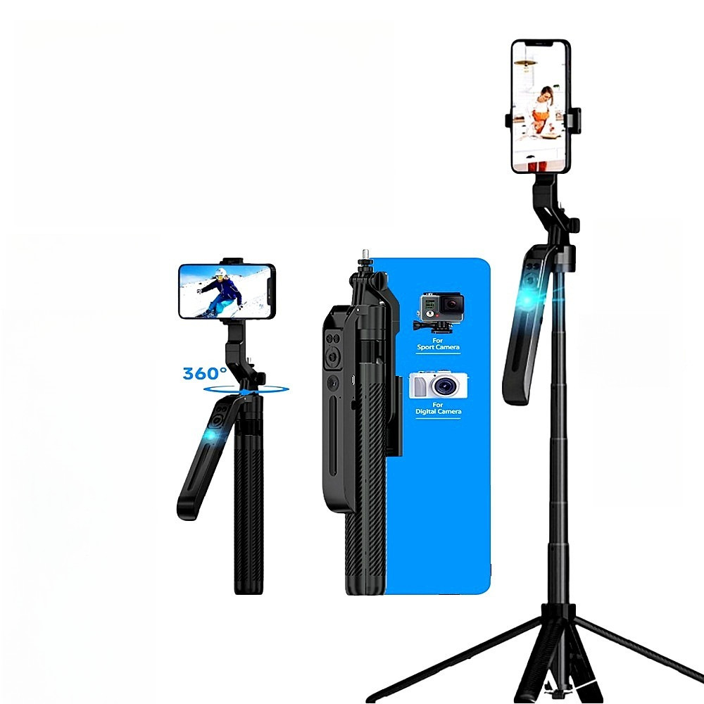 Roreta 2025 new 360 Rotation Gimbal Stabilizer Selfie Stick Tripod balance handle For iPhone Android