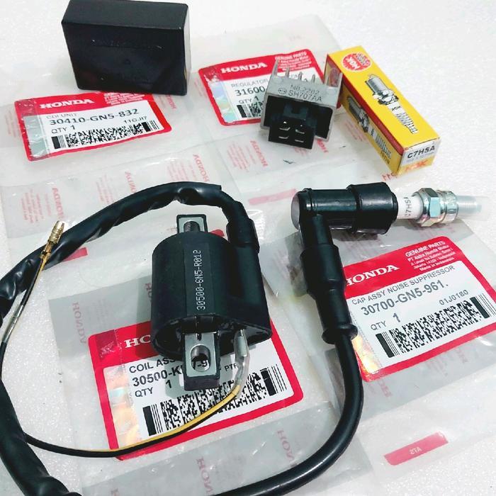 Cdi+Koil+Kiprok+Busi+Tutup Busi Pengapian Honda Supra Fit Supra Astrea Prima Lagenda Grand Mesin Mot
