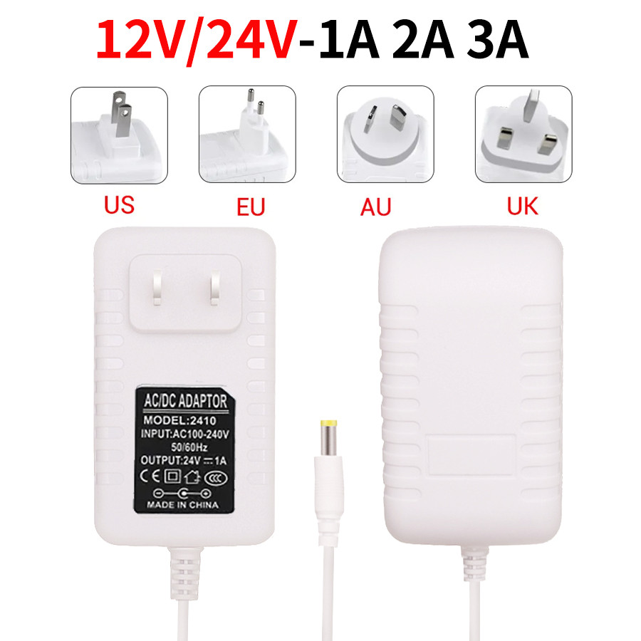 Transformer AC 110V 220V to DC 12V 24V 1A 2A 3A Power Adapter LED Driver 12 volt Power Supply Conver