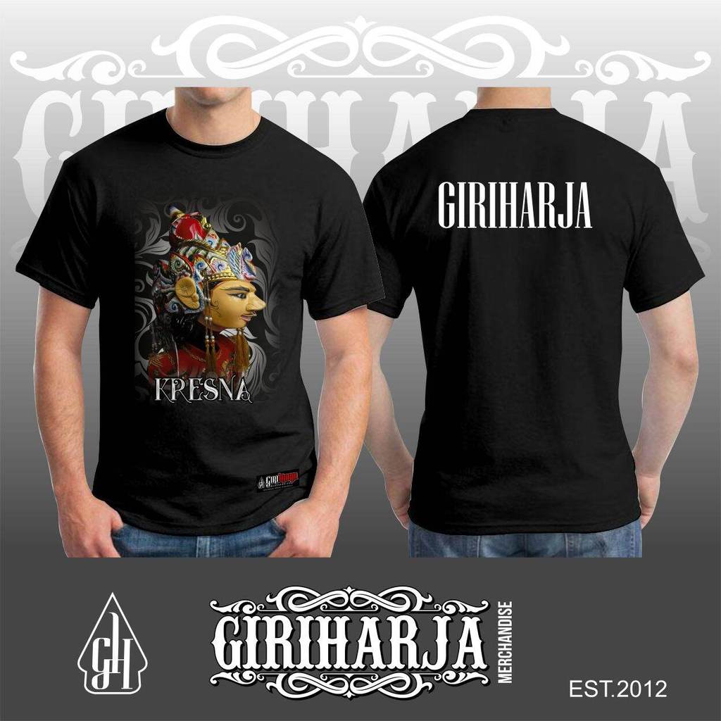 Kaos wayang golek KRESNA / kaos wayang golek Giri Harja / Kaos wayang golek sunda / kaos tangan pend