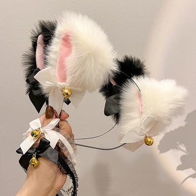 F5892 Bando Telinga Kucing Nekomimi  Bando Bell Kucing Cosplay  Bando Kucing Wanita  Cosplay Furry H