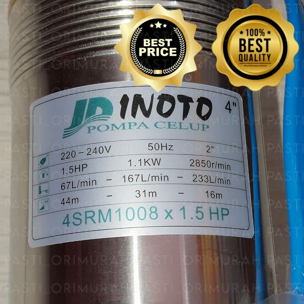 Submersible Pump Inoto 1.5 HP 1/2 Hp 1,5 Hp 4 SRM 4in + Control Box Pompa Satelit Inoto 4" 1,5HP pom