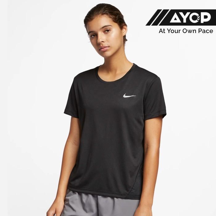 Nike Dri-FIT Miler Short Sleeve Women's Running T-Shirt - Black