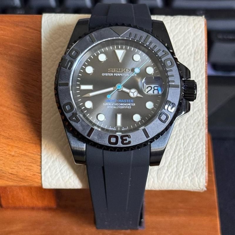 Seiko Yachtmaster Rhodium Stealth Chronos Style NH35 Automatiz