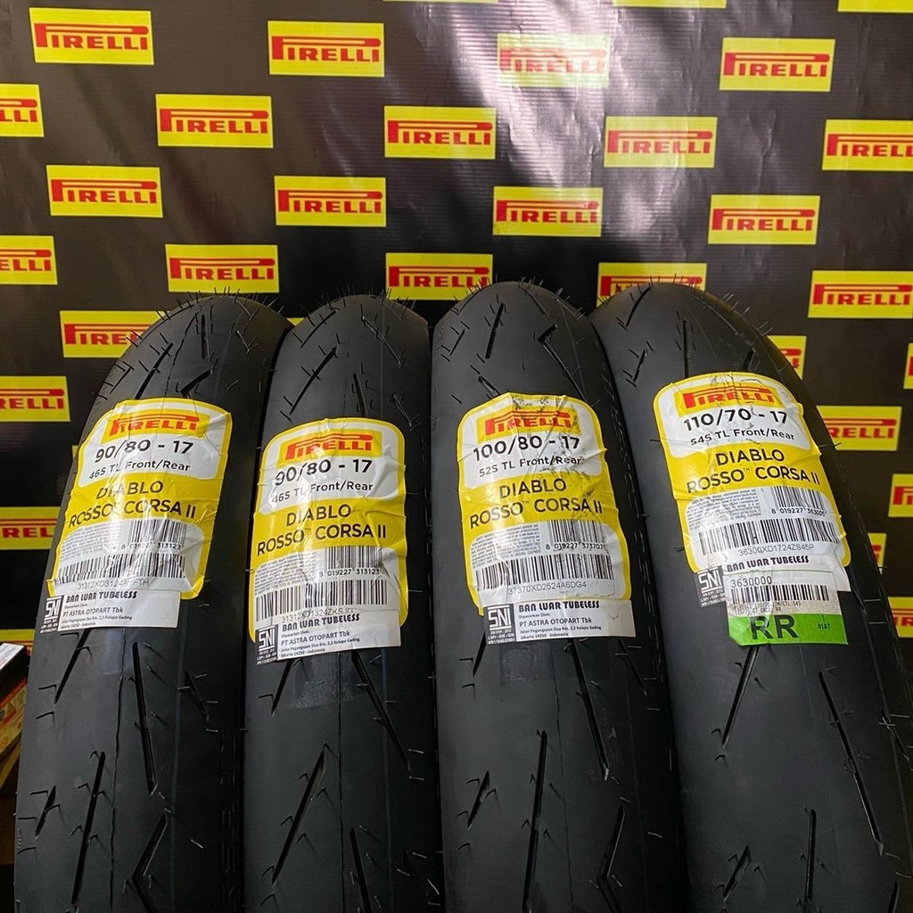 Ban Pirelli Corsa II Ring 17 Ban Soft Compound Tubles Ban Qualitas Terbaik Anti Slip