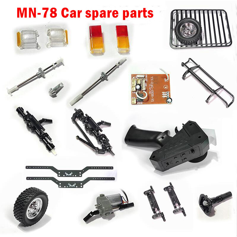 MN MN78 MN-78 RC car spare parts Front and rear bumper front and rear axle main board gearbox assemb