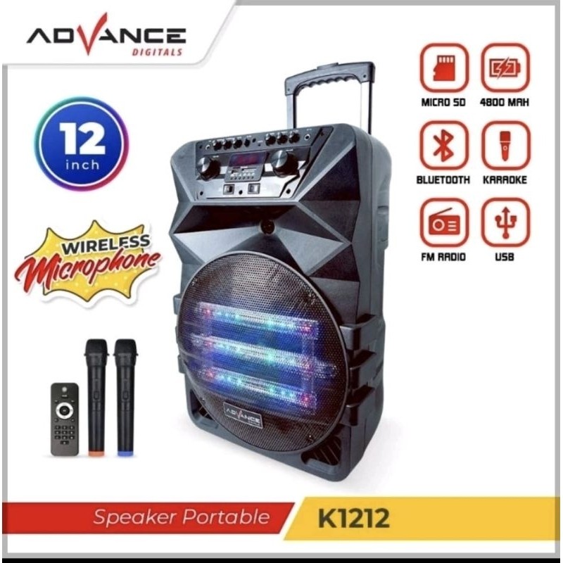 Speaker Portable 12 Inch K1212 Advance