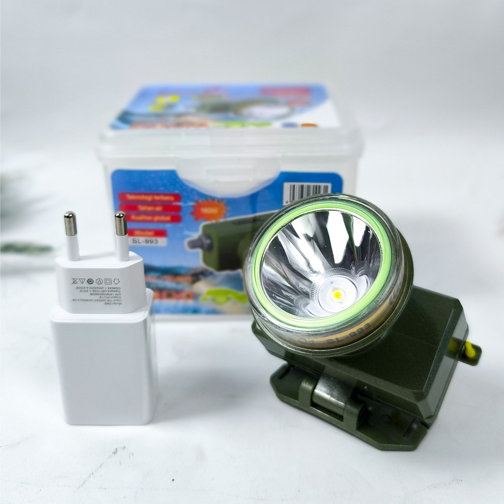 BARU Sunpro SL-993 Senter Kepala Menyelam 160Watt On Off Diputar Tahan 50Jam Water Resistant