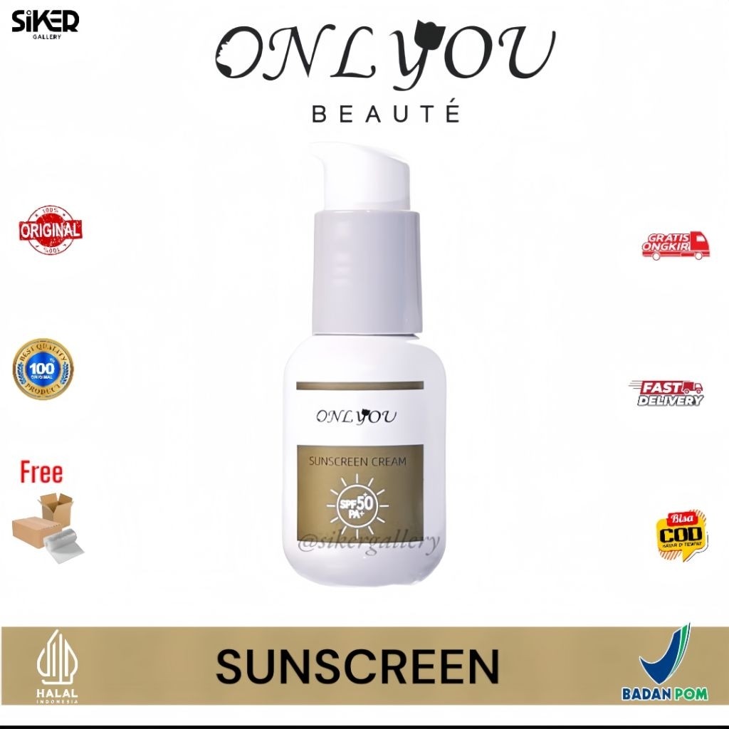 [ Promo ] || Onlyou Sunscreen Cream SPF50+ PA+ Tabir Surya Skincare Sanblock