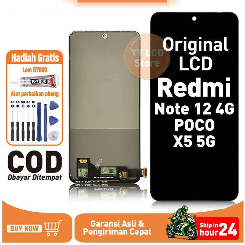 LCD Redmi Note 12 4G LCD Redmi POCO X5 5G TOUCHSCREEN Fullset Crown Murah Compatible For Glass Touch