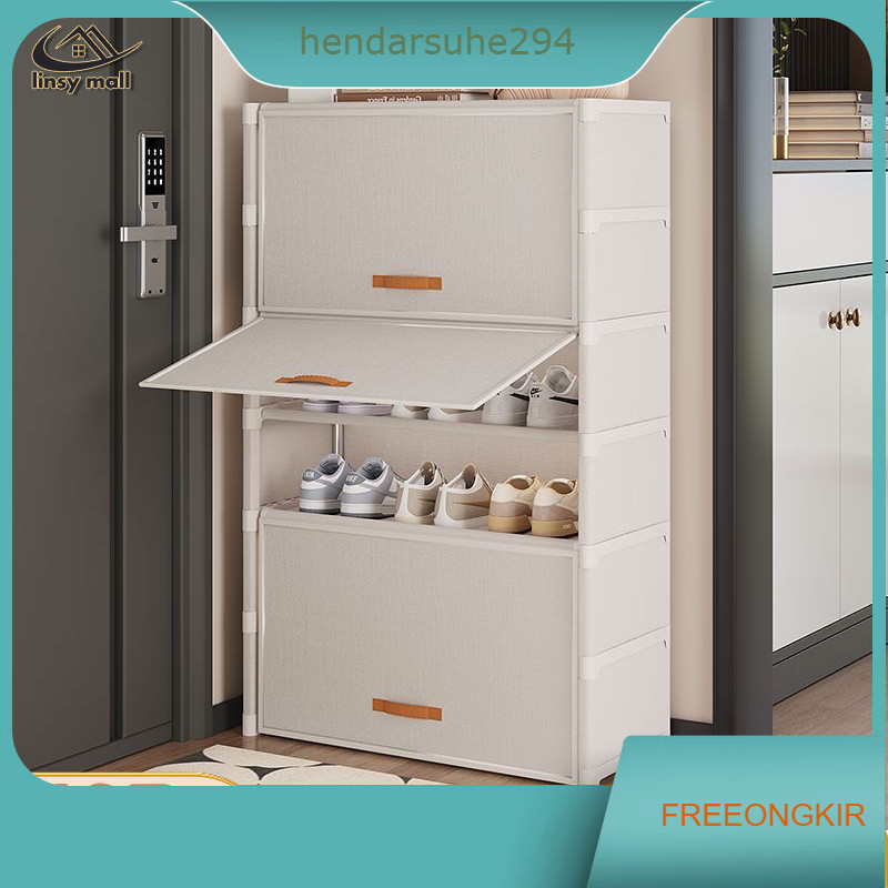 Rak Sepatu Anti Debu Tertutup Lemari Sepatu Kain 9 Susun Rak Sepatu Portable Tahan Air & Debu