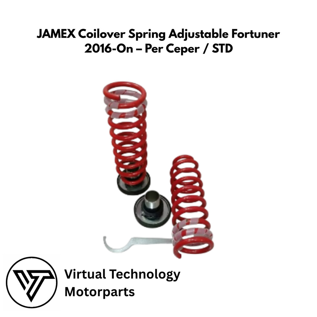JAMEX Coilover Spring Adjustable Fortuner 2016 Suspensi Per Coilover Adjustable Ceper Naik Turun