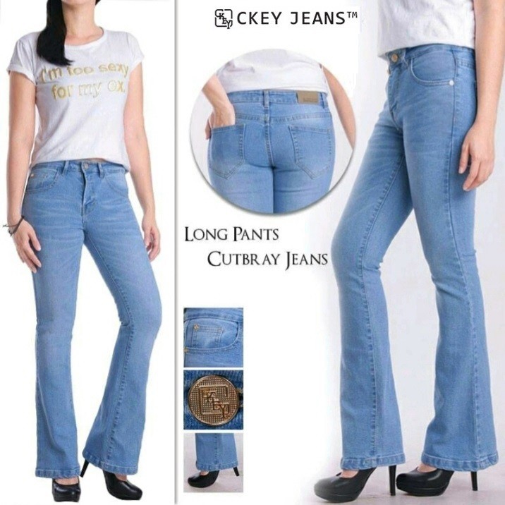 Ckey Jeans / Jeans Wanita / Celana Jeans Cutbray