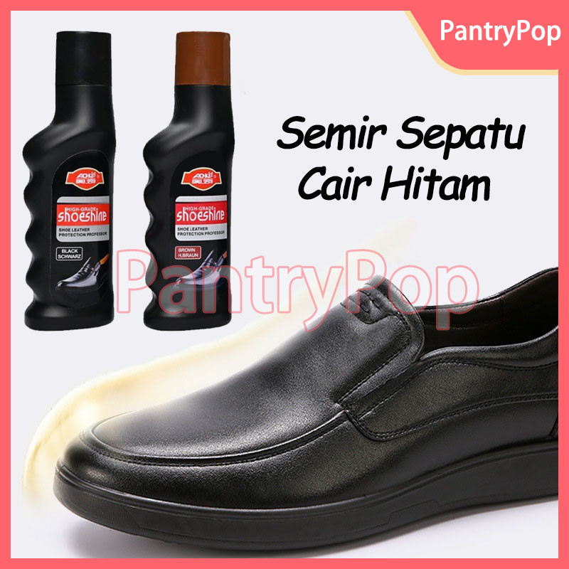 Semir Sepatu Cair Hitam Coklat Netral 65ml / Semir Sepatu Cair / Wax Rich Shine Protect Semir Sepatu