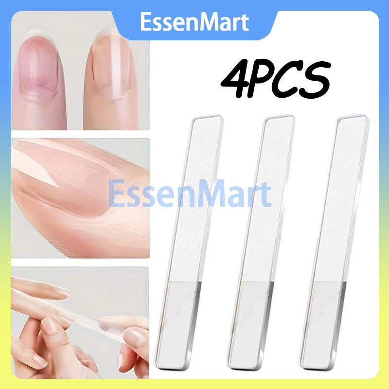 4PCS Nail File Alat Kikir Kuku / Kikir Kuku Bening Mengilap / Nail Art Kikir Kuku Amplas Kuku Nail B