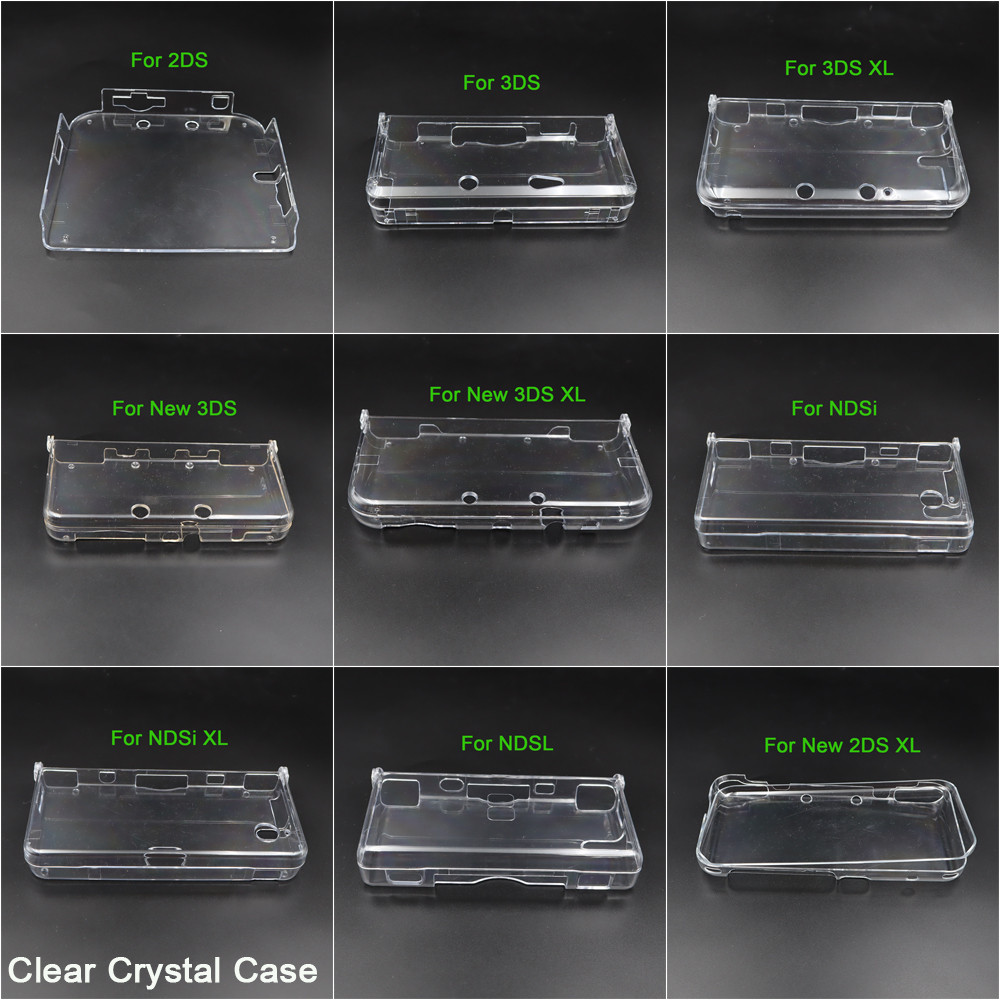 1PC Clear Crystal Protective Case Cover Hard Shell For NDSL NDSi XL 2DS 3DS XL New 2DS 3DS XL LL Gam