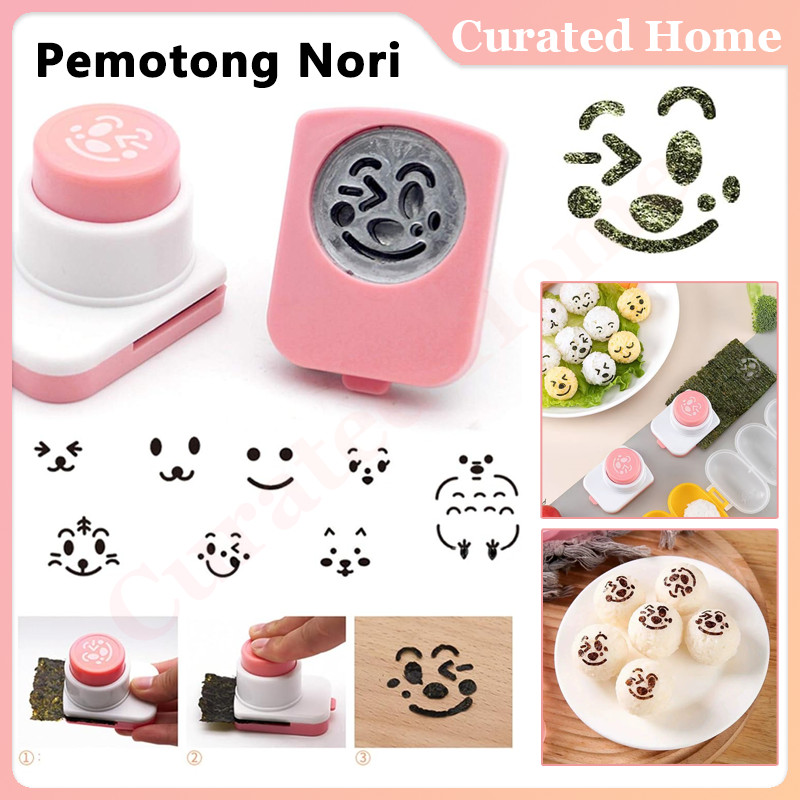 Nori Puncher Alat / Alat Pemotong Rumput Laut / Emoticon / Alat Pemotong Rumput Laut Dekorasi Bento 