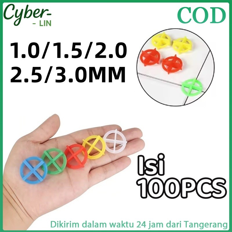 T Cross Reusable Tile Spacer 1-3mm Plastik 100pcs