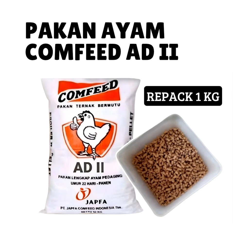 Pakan Ayam Comfeed AD2 Repack 1 Kg / Pakan Ternak Bermutu Comfeed AD II