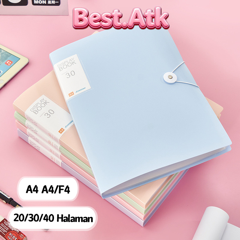 Clear Holder f4 Map Ukuran A4/F4, 20/30/40 halaman Menyimpan dokumen Document Keeper map dokumen Fil