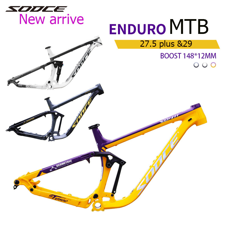 SODCE MTB 27.5 And 29 Aluminum Full Suspension Frame Boost 148, Four-bar Type Bicycle Frame