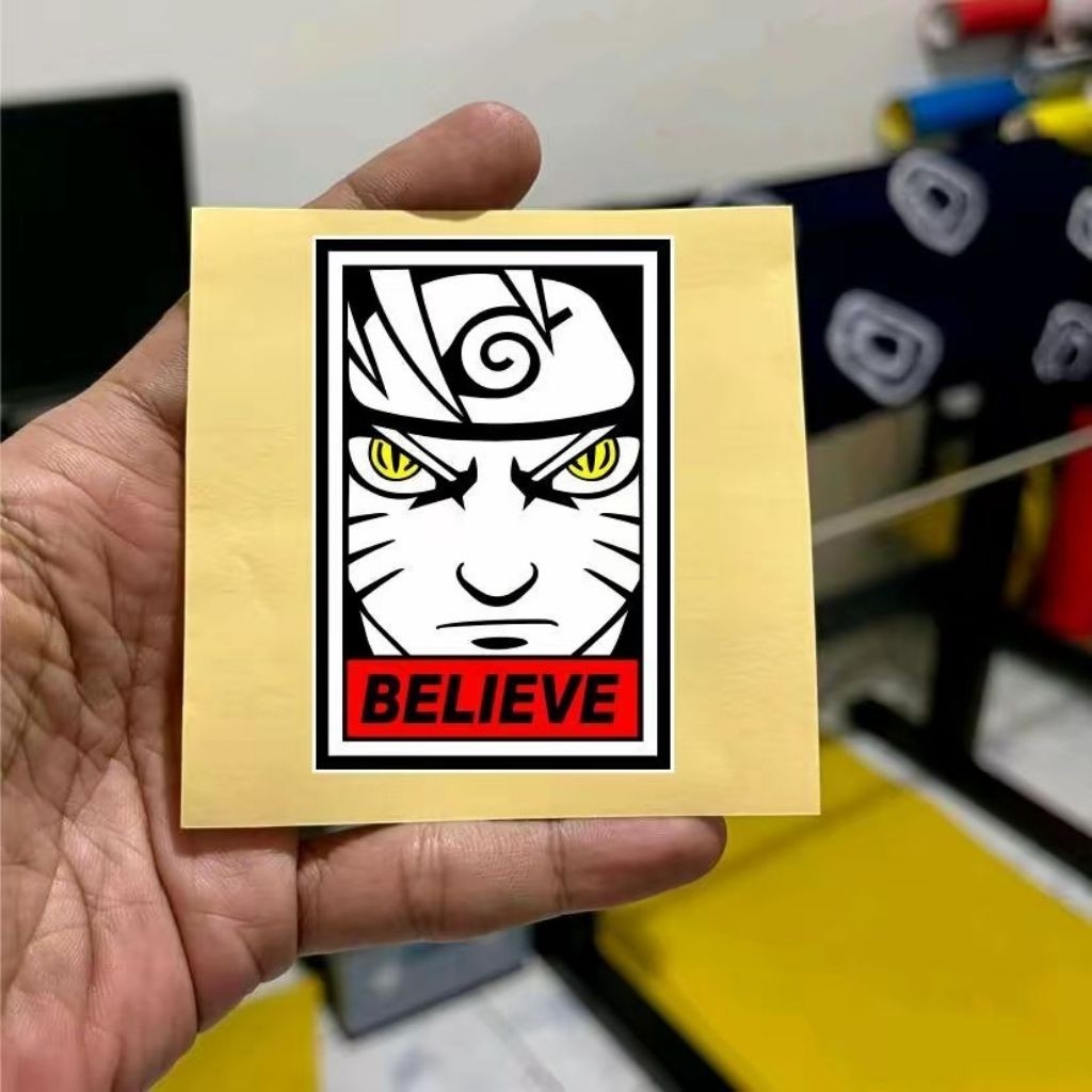 sticker naruto, stiker anime Naruto, stiker siluwet, Naruto, stiker reflektive nyala, hp, motor