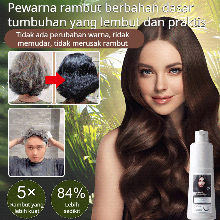 HAIRMUSE - [Melembapkan Rambut] Pewarna Rambut Ekstrak Tumbuhan / Menutupi Uban Pewarna Rambut Tumbu