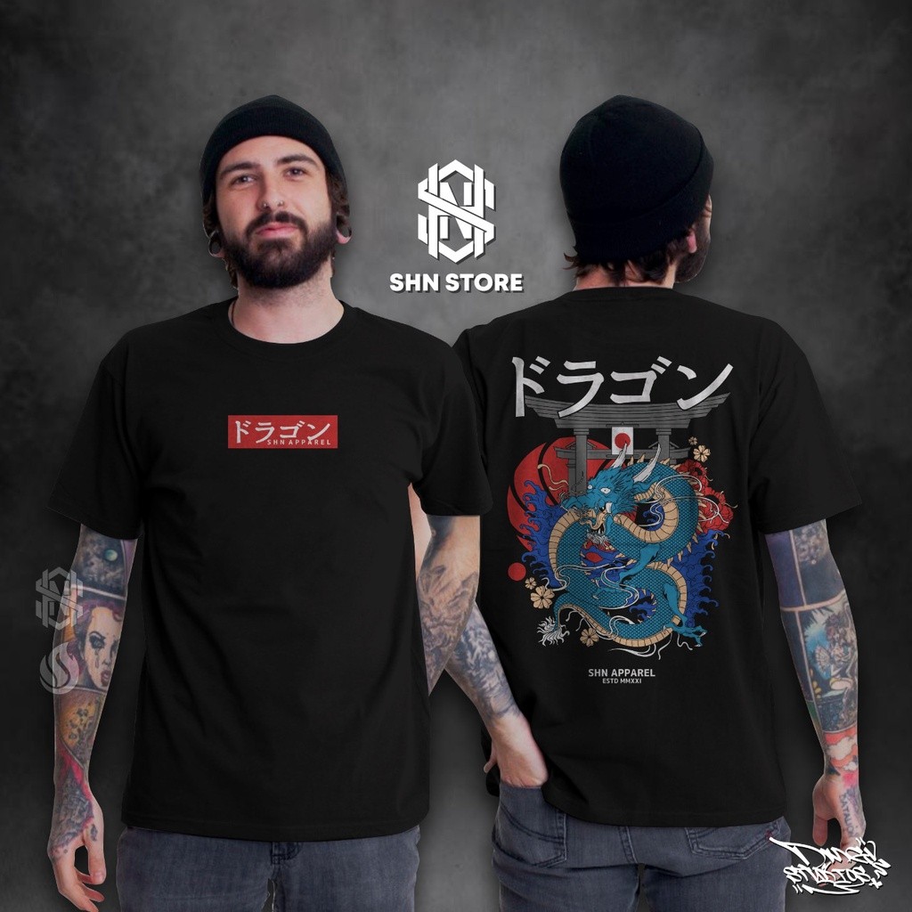 Kaos Jepang Ryujin Kaos Jepang Motif Naga