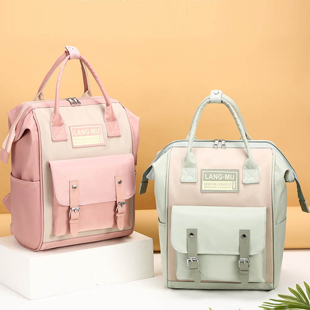 Ransel Kapasitas Besar Tahan Air Dengan Resleting Untuk Pakaian Bayi Dan Popok