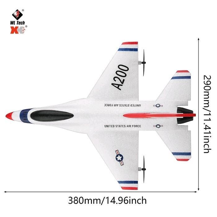 WLToys RC Pesawat A200 F16B 2CH 2.4Ghz Remote Control