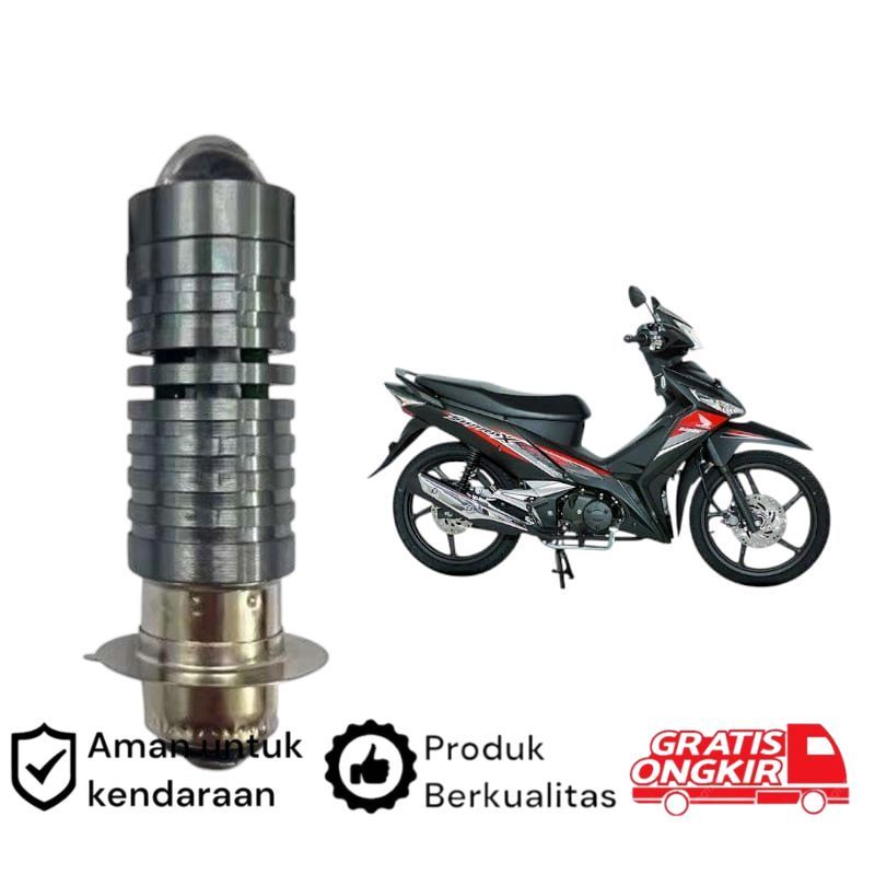 1pcs Lampu depan LED H6 Laser motor Honda Supra X 125 Koko