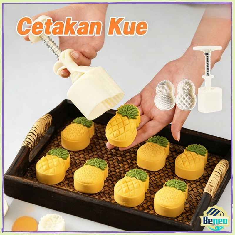 3 in 1 Cetakan Kue Bulan Kue Cetakan Kue Bulan Berbentuk Bunga Nanas Cetakan Nastar Nanas Mooncake M