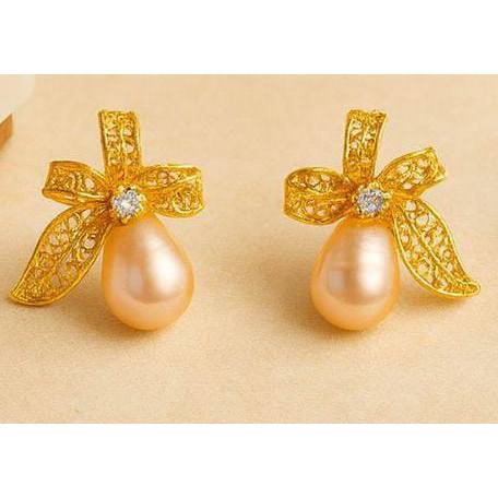 Giwang Emas Binar Mutiara Tawar