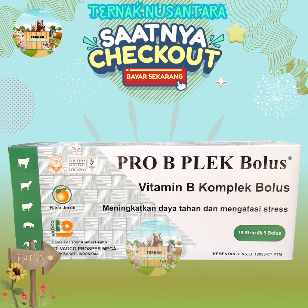 PRO B PLEX 50 BOLUS (1 BOX) - Vitamin B Komplek Untuk Hewan