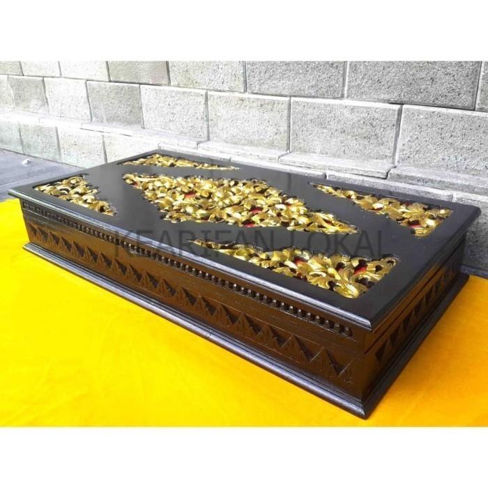 Kotak Menyimpan Keris Ukiran Alusan Kayu Jati termurah KF4531 KKP2