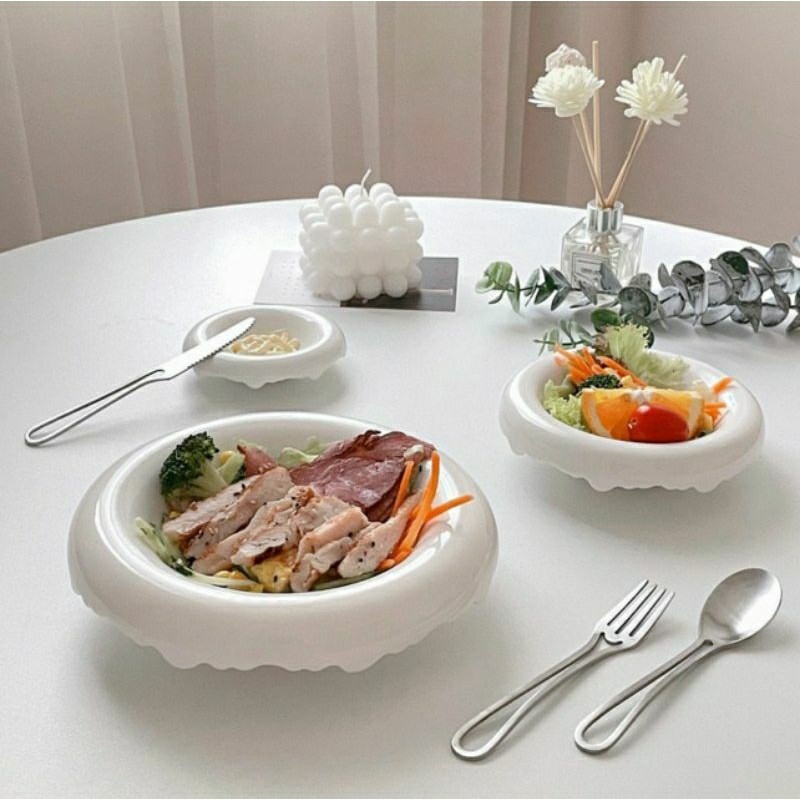 Korean Aesthetic Plate / Piring Korea Aesthetic / Piring Korea Keramik / Piring Estetik / Piring Des