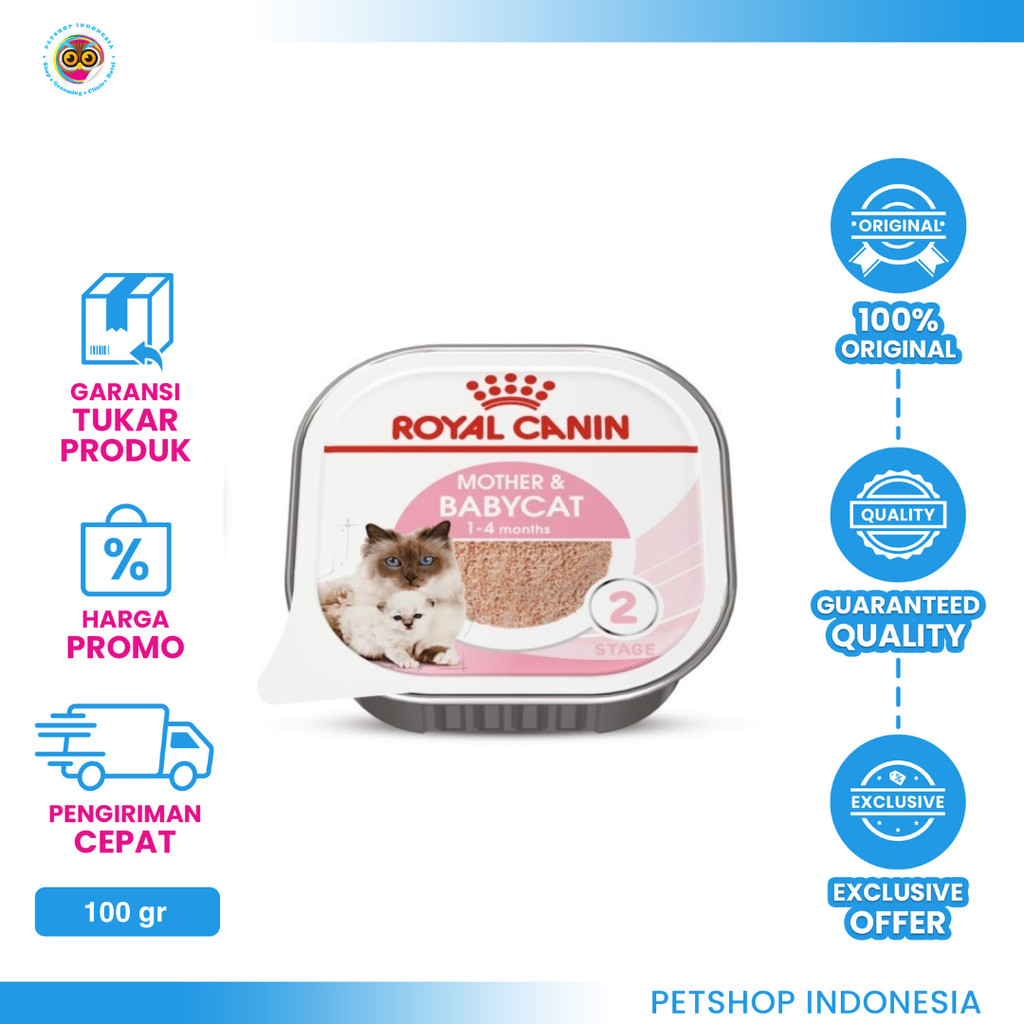Royal Canin Mother & Babycat Instinctive Loaf 100gr – Wet Food Induk Hamil, Menyusui dan Anak Kucing