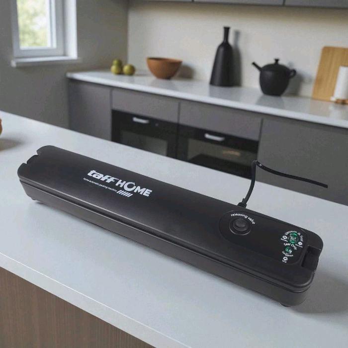 Vacuum Sealer Alat Vakum Makanan Otomatis + 10 Kantong Plastik | Mesin Pres Segel Makanan Basah & Ke