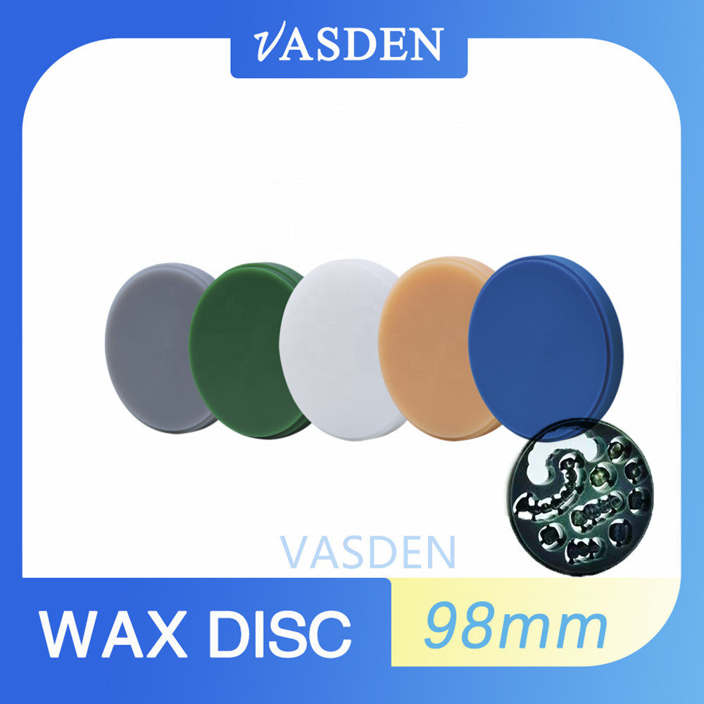 VASDEN 5Pcs Wax Dental Carving cs Dental Lab for CAD CAM Denture Materials 98*1030mm Wax Block