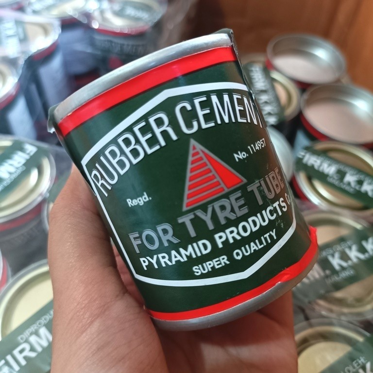 LEM PYRAMID BESAR 90 GR bukan kecil tambal ban sepeda tubles tubeless tubeles piramid kemasan kaleng